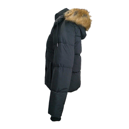 Black - Side - Jack Wills Womens-Ladies Riley Polyester Insulated Puffer Jacket