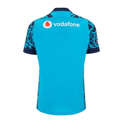 Navy-Sky - Back - Scotland RU Unisex Adult Polyester Rugby Shirt