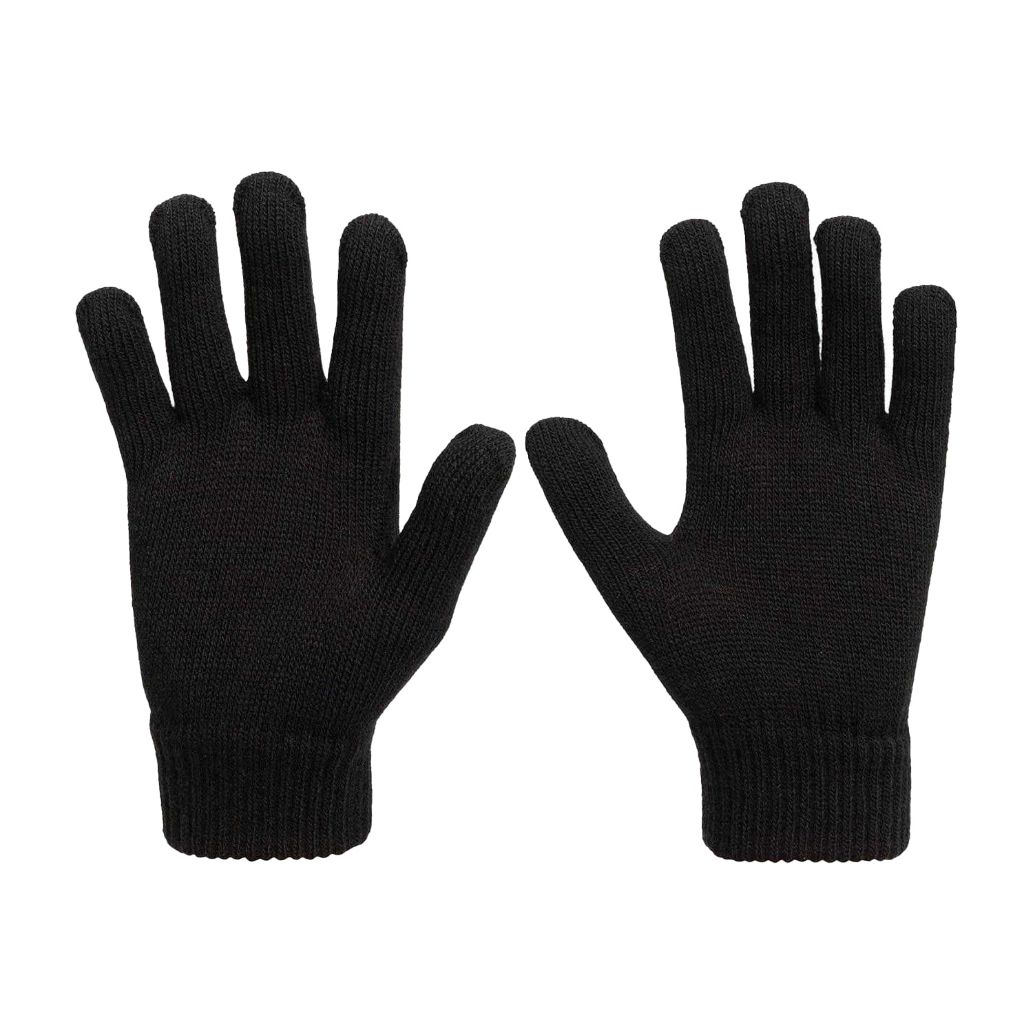 Black - Side - Slazenger Childrens-Kids Winter Gloves