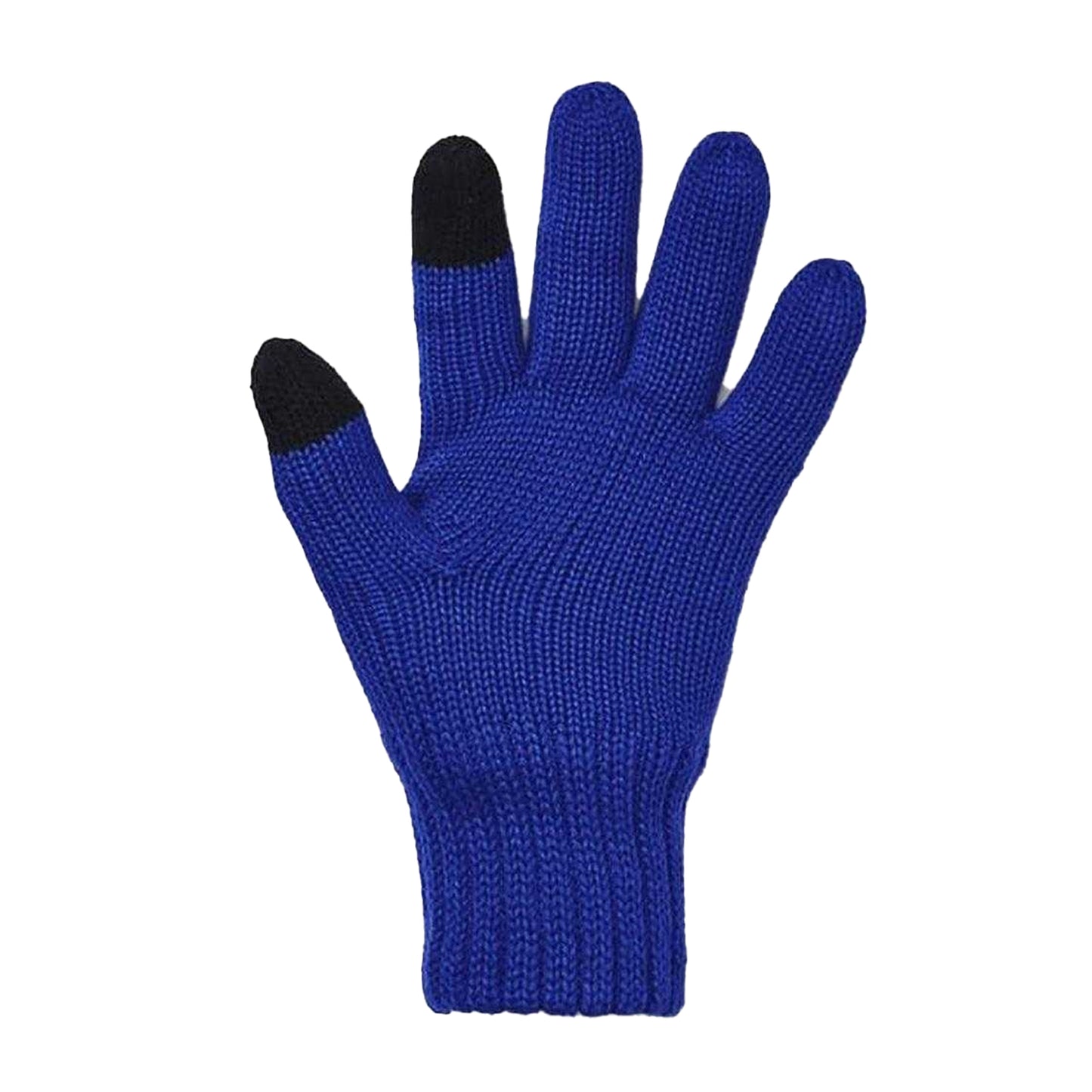 Blue - Back - Under Armour Mens Touch Screen Wool Logo Gloves