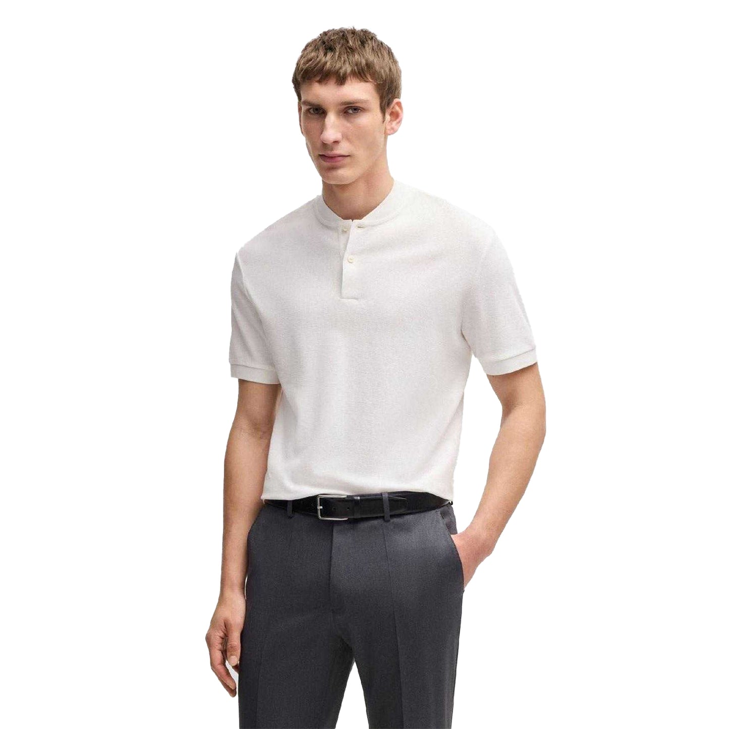 White - Side - Boss Mens Polo Shirt