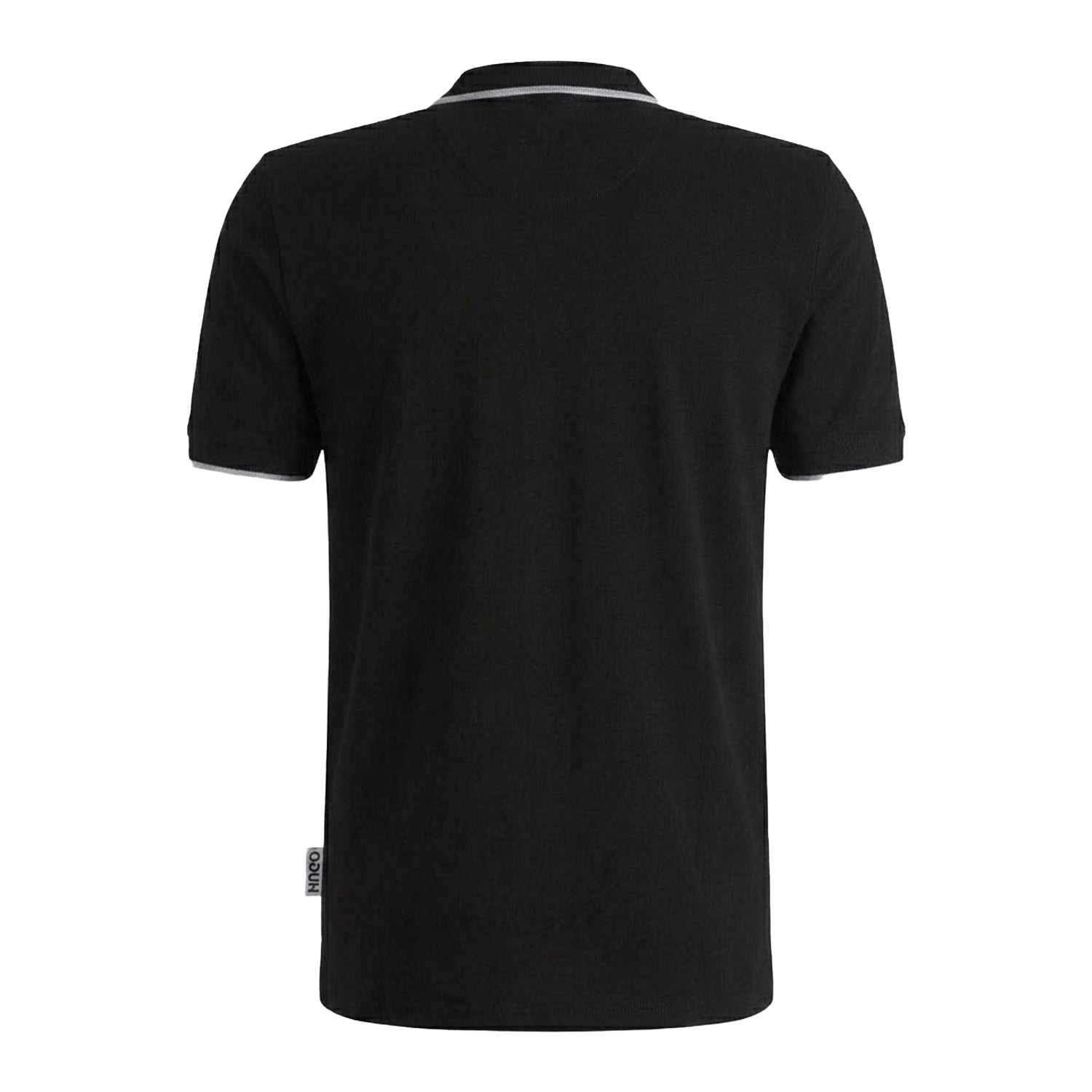 Black - Back - Hugo Mens Embroidered Logo Cotton Pique Short-Sleeved Polo Shirt
