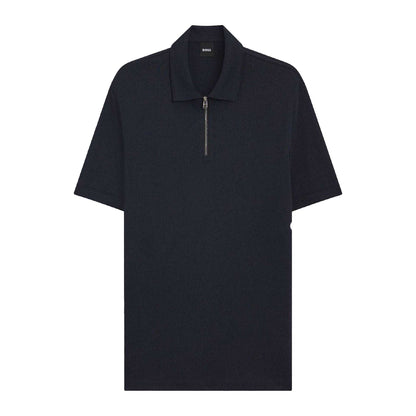Dark Blue - Front - Boss Mens Paras 57 Polo Shirt