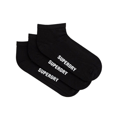 Black - Front - Superdry Mens Trainers Socks (Pack of 3)