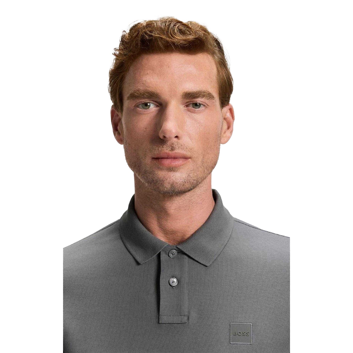 Grey - Lifestyle - Boss Mens Passerby Slim Long-Sleeved Polo Shirt