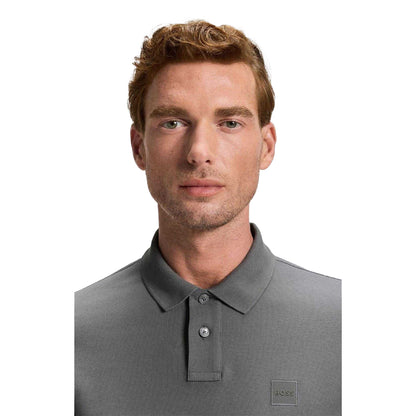 Grey - Lifestyle - Boss Mens Passerby Slim Long-Sleeved Polo Shirt