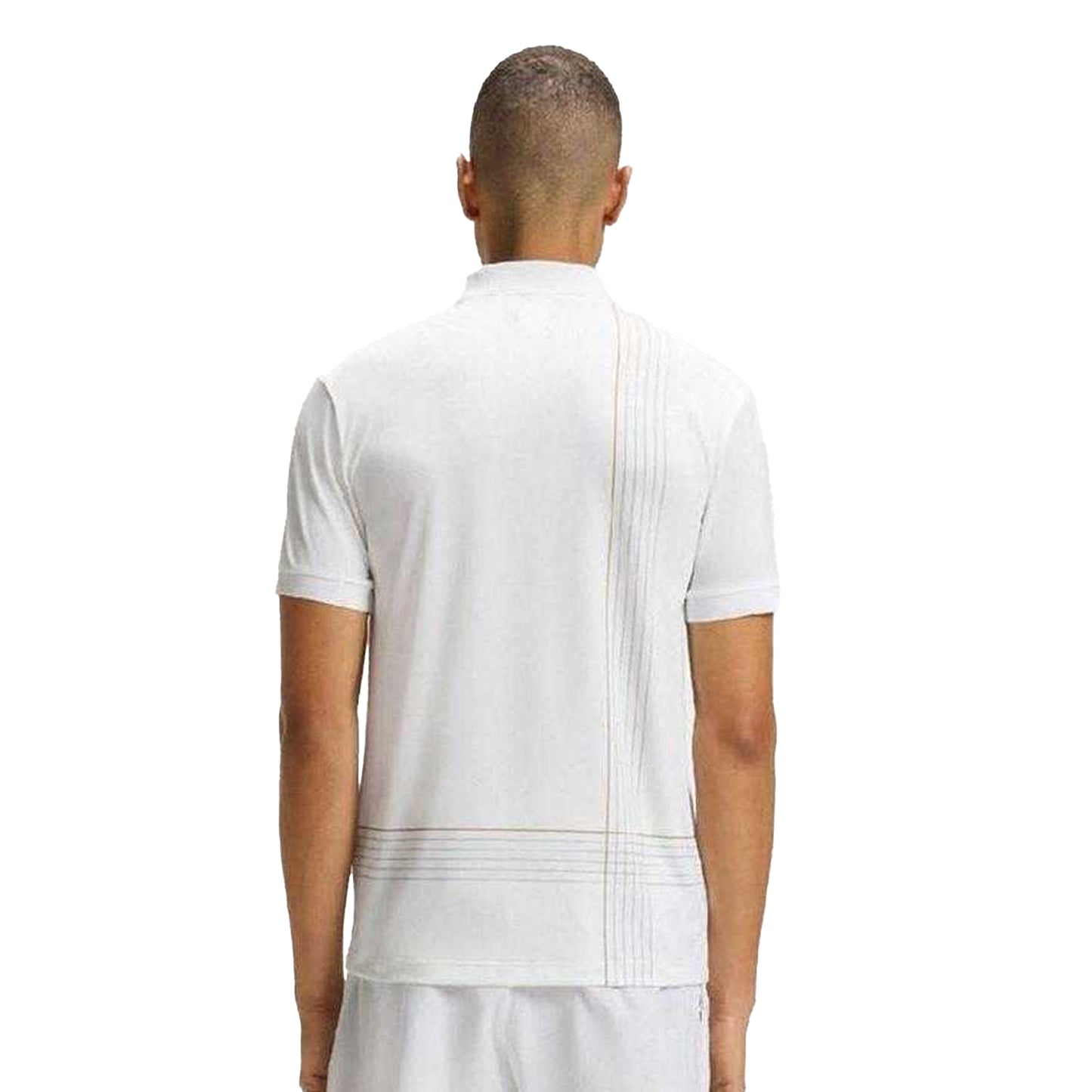 White - Back - Boss Mens Active Slim Polo Shirt