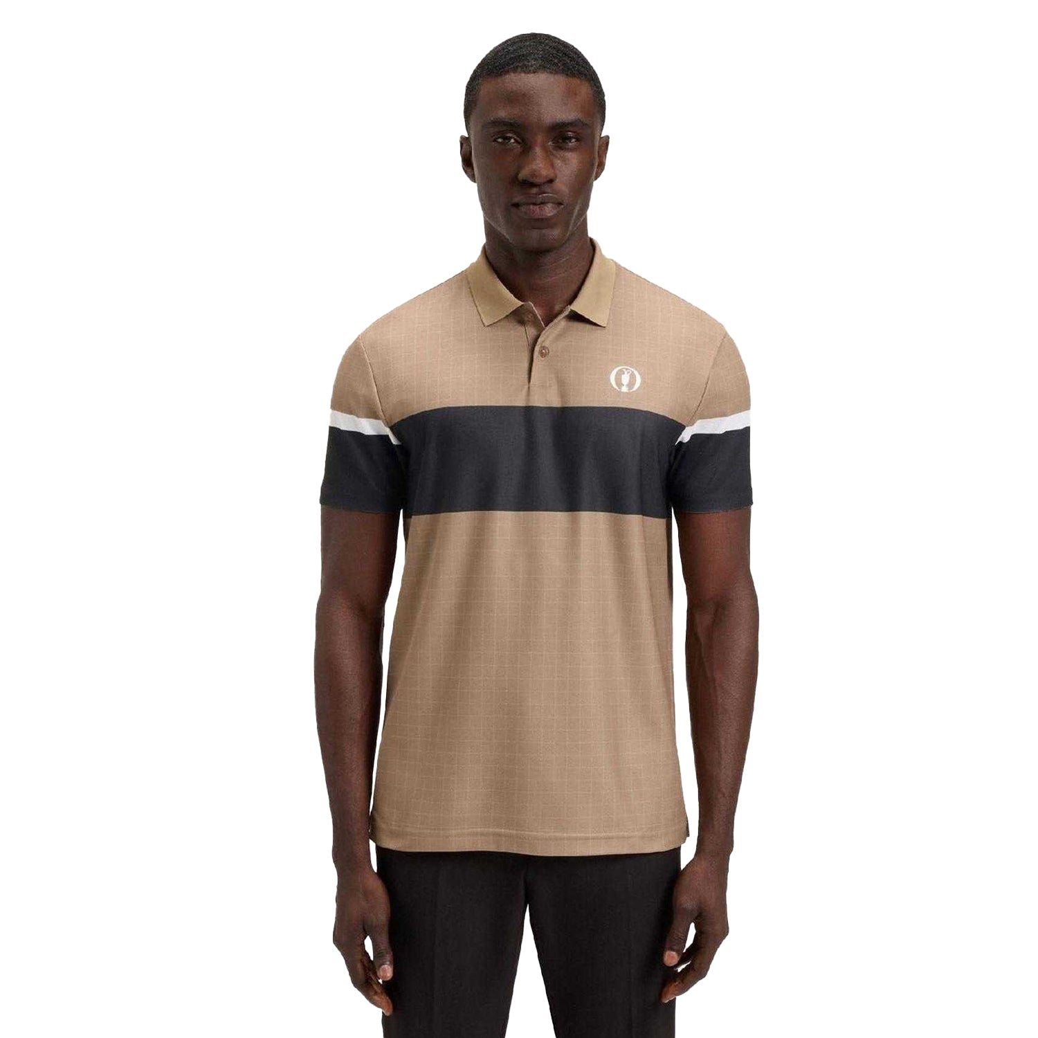 Beige - Side - Boss Mens The Open 25 Paddy Golf Polo Shirt