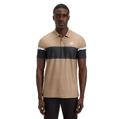 Beige - Side - Boss Mens The Open 25 Paddy Golf Polo Shirt