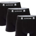Black - Side - Duck and Cover Mens Villani Boxer Shorts (Pack of 3)