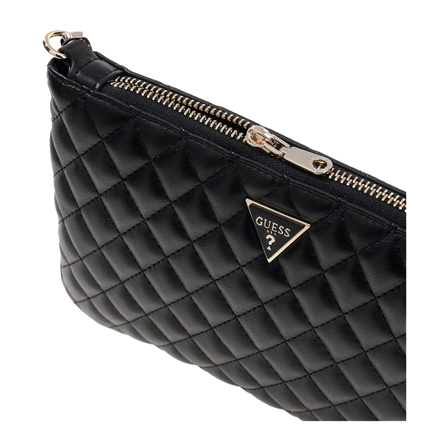 Black - Side - Guess Quilted Logo Wallet