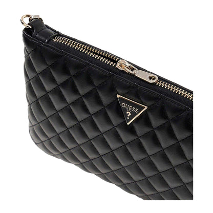 Black - Side - Guess Quilted Logo Wallet