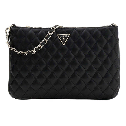 Black - Front - Guess Quilted Logo Wallet