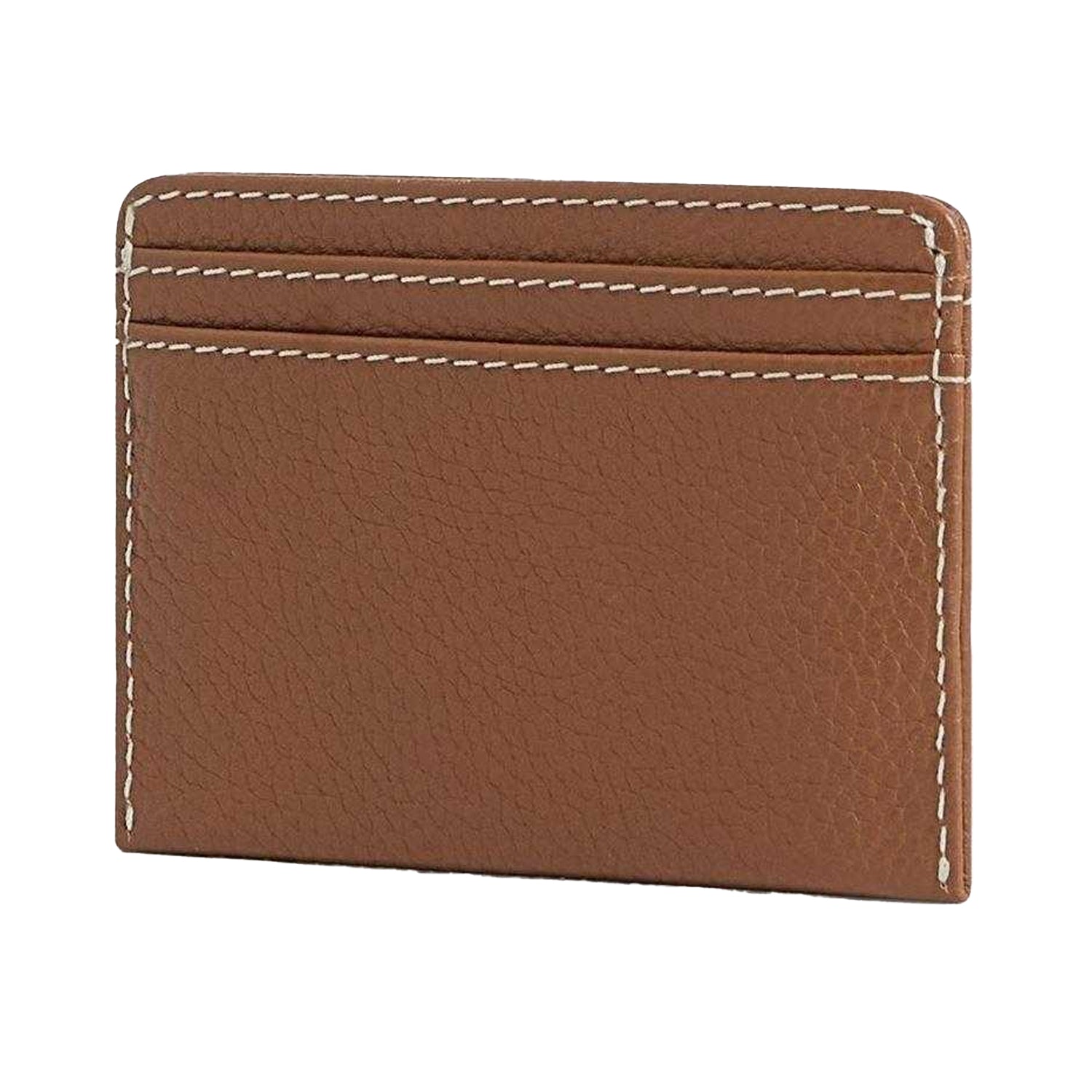 Tan - Back - Ted Baker Pebble Leather Everyday Card Holder