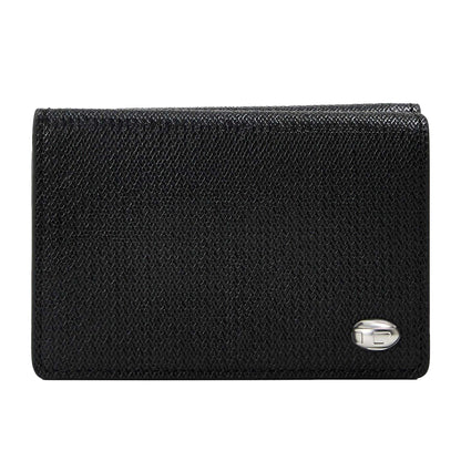 Black - Front - Diesel Tri-Fold Leather Textured Wallet