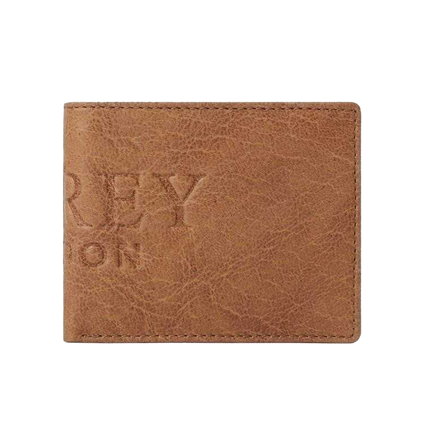 Tan - Front - Osprey Barker Logo Leather Wallet