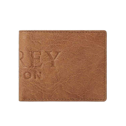 Tan - Front - Osprey Barker Logo Leather Wallet