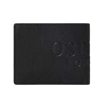 Black - Front - Osprey Barker Logo Leather Wallet