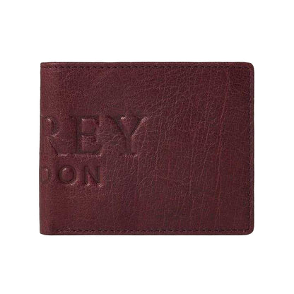 Bordeaux - Front - Osprey Barker Bi-Fold Leather Everyday Wallet
