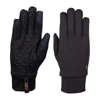Black - Side - Extremities Unisex Adult Insulated Grid Snug Fit Walking Gloves
