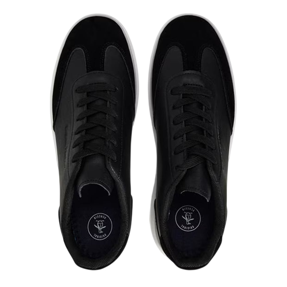 Black - Side - Original Penguin Mens Suede Trainers