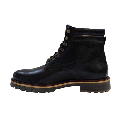 Dark Brown - Side - Firetrap Mens Portal Leather Hiking Boots