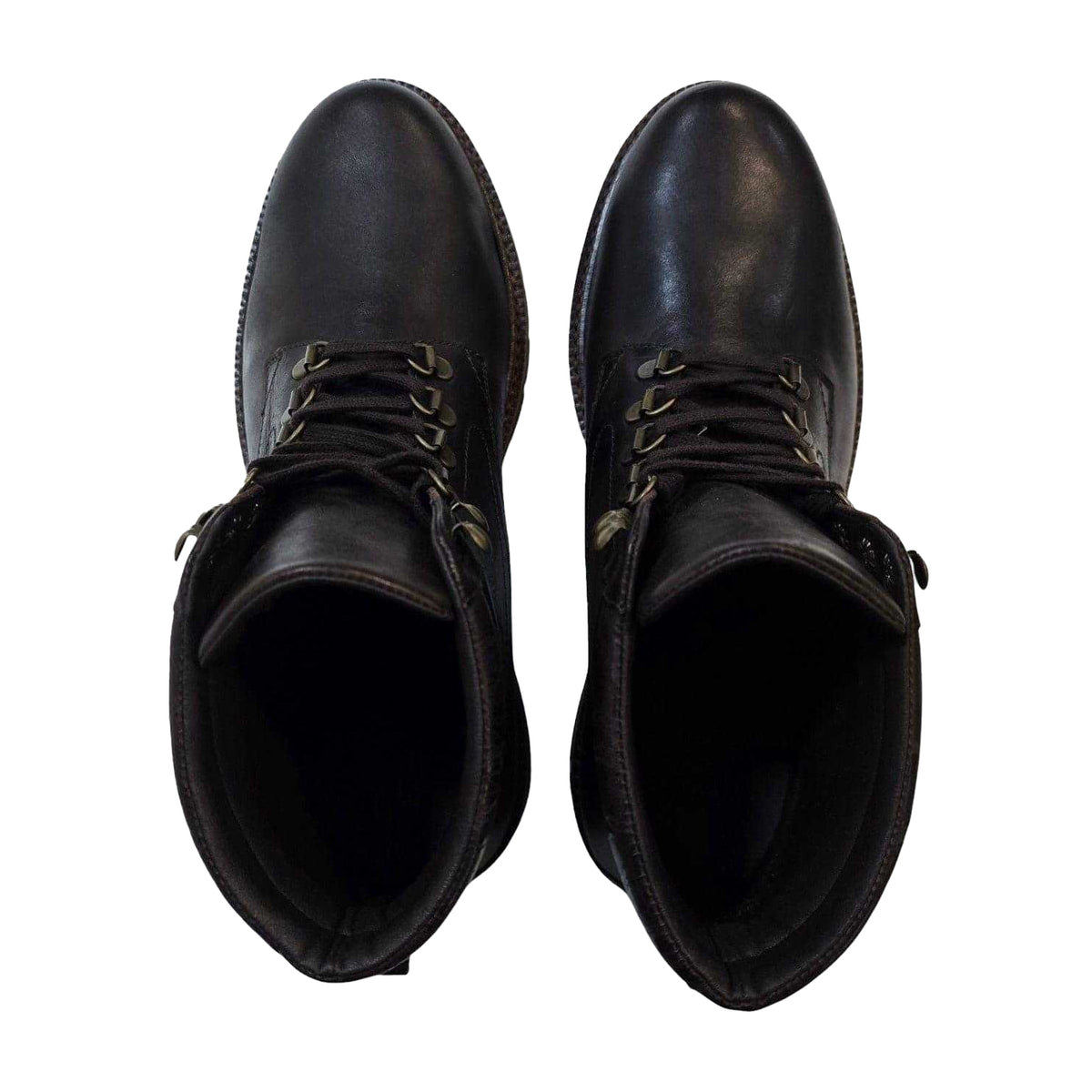 Dark Brown - Lifestyle - Firetrap Mens Portal Leather Hiking Boots