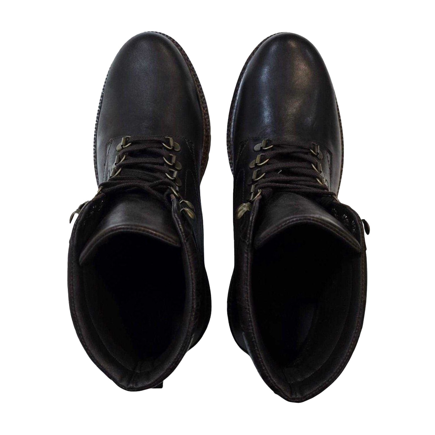 Dark Brown - Lifestyle - Firetrap Mens Portal Leather Hiking Boots