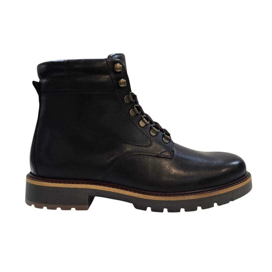 Dark Brown - Front - Firetrap Mens Portal Leather Hiking Boots