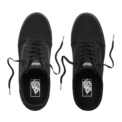 Black - Back - Vans Childrens-Kids Ward Suede Low Cut Trainers