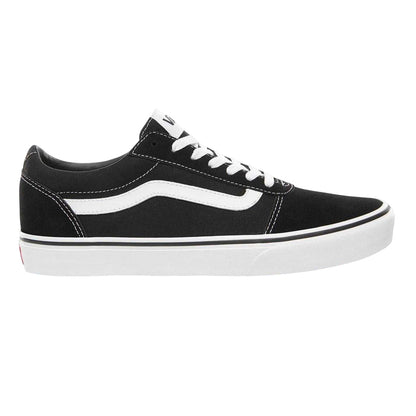 Black-White - Front - Vans Childrens-Kids Ward Suede Low Cut Trainers