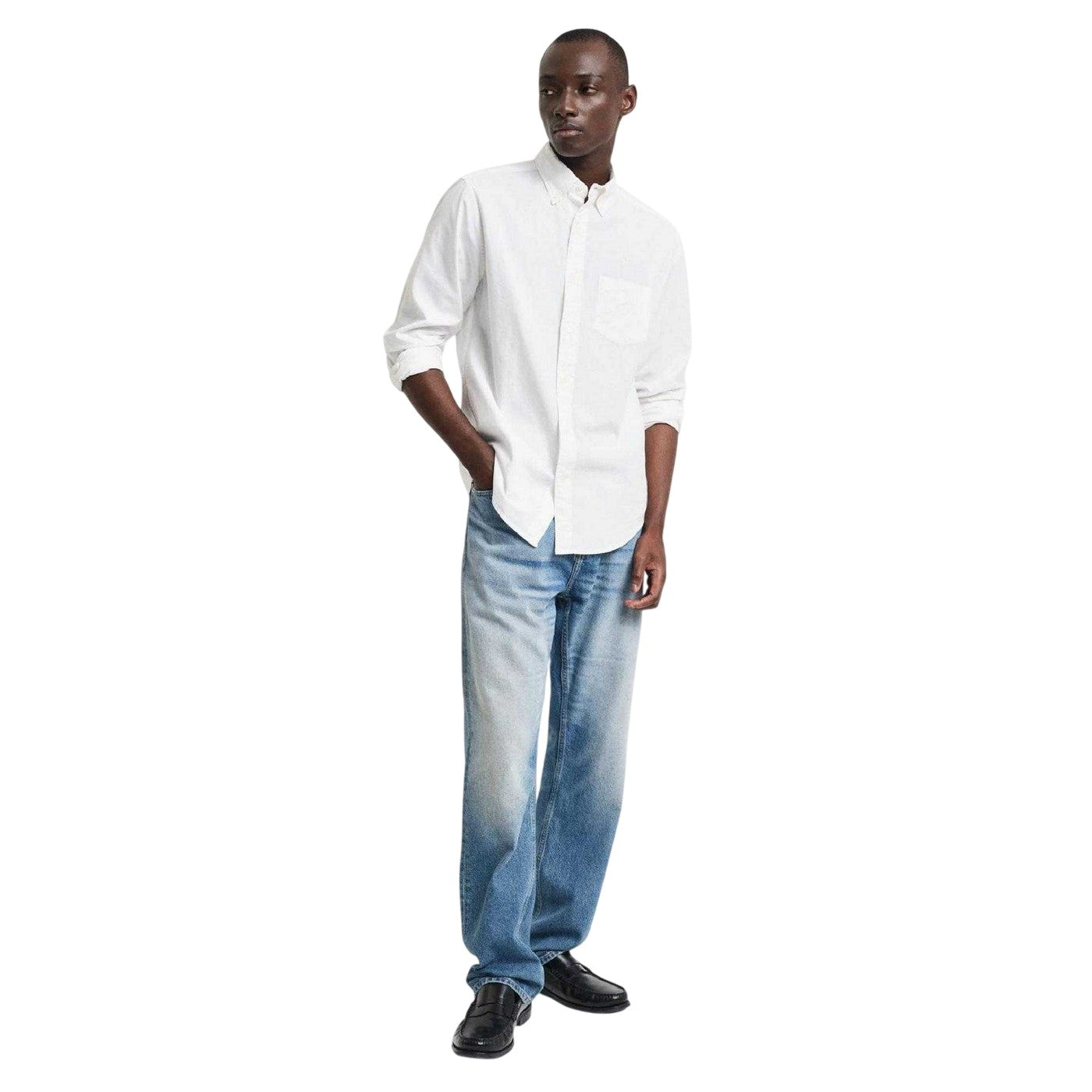 Cream - Pack Shot - Gant Mens Fit Archive Button-Down Shirt