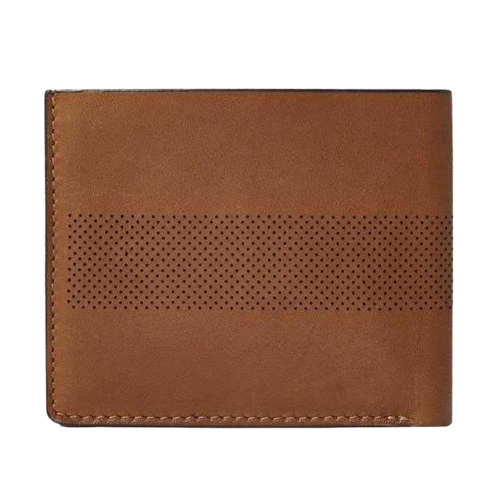 Tan - Back - Osprey Arthur Perforated Leather Wallet