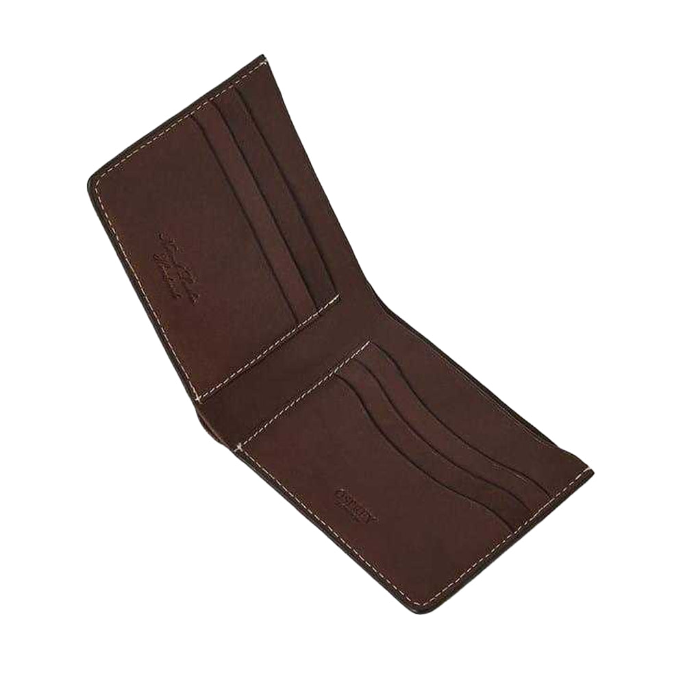 Chocolate Brown - Side - Osprey Arthur Perforated Leather Wallet