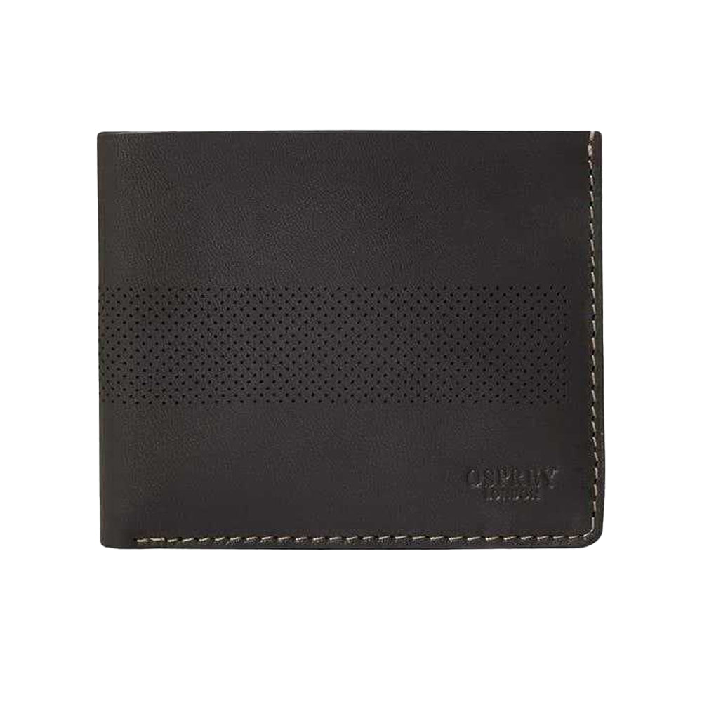 Black - Front - Osprey Arthur Perforated Leather Wallet