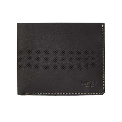 Black - Front - Osprey Arthur Perforated Leather Wallet