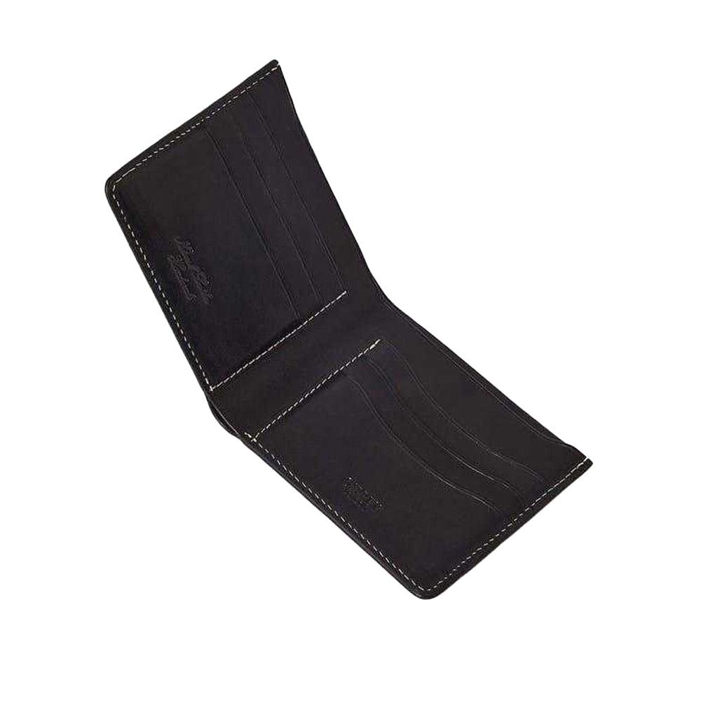 Black - Side - Osprey Arthur Perforated Leather Wallet