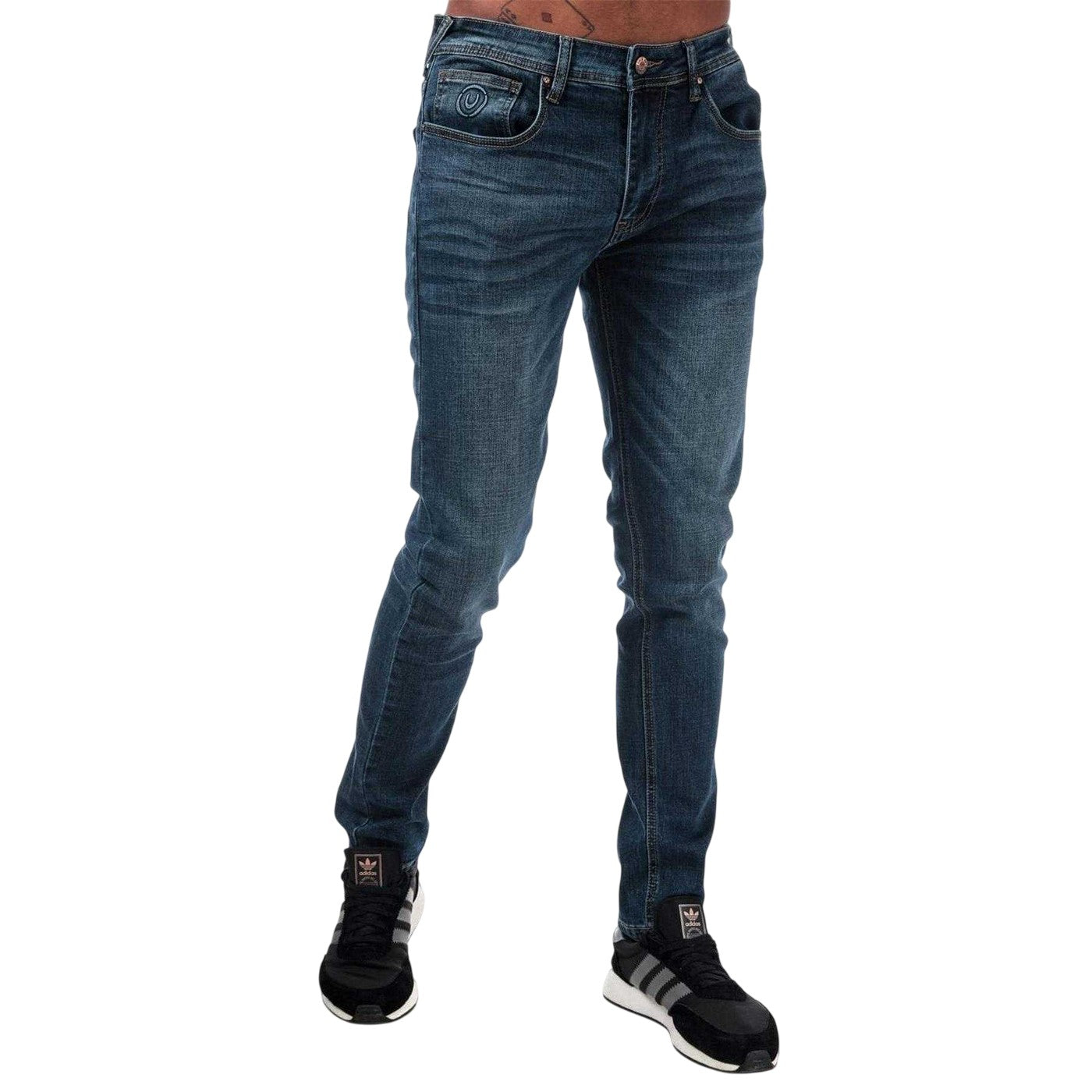 Denim - Front - Duck and Cover Mens Overbug Denim Tapered Jeans