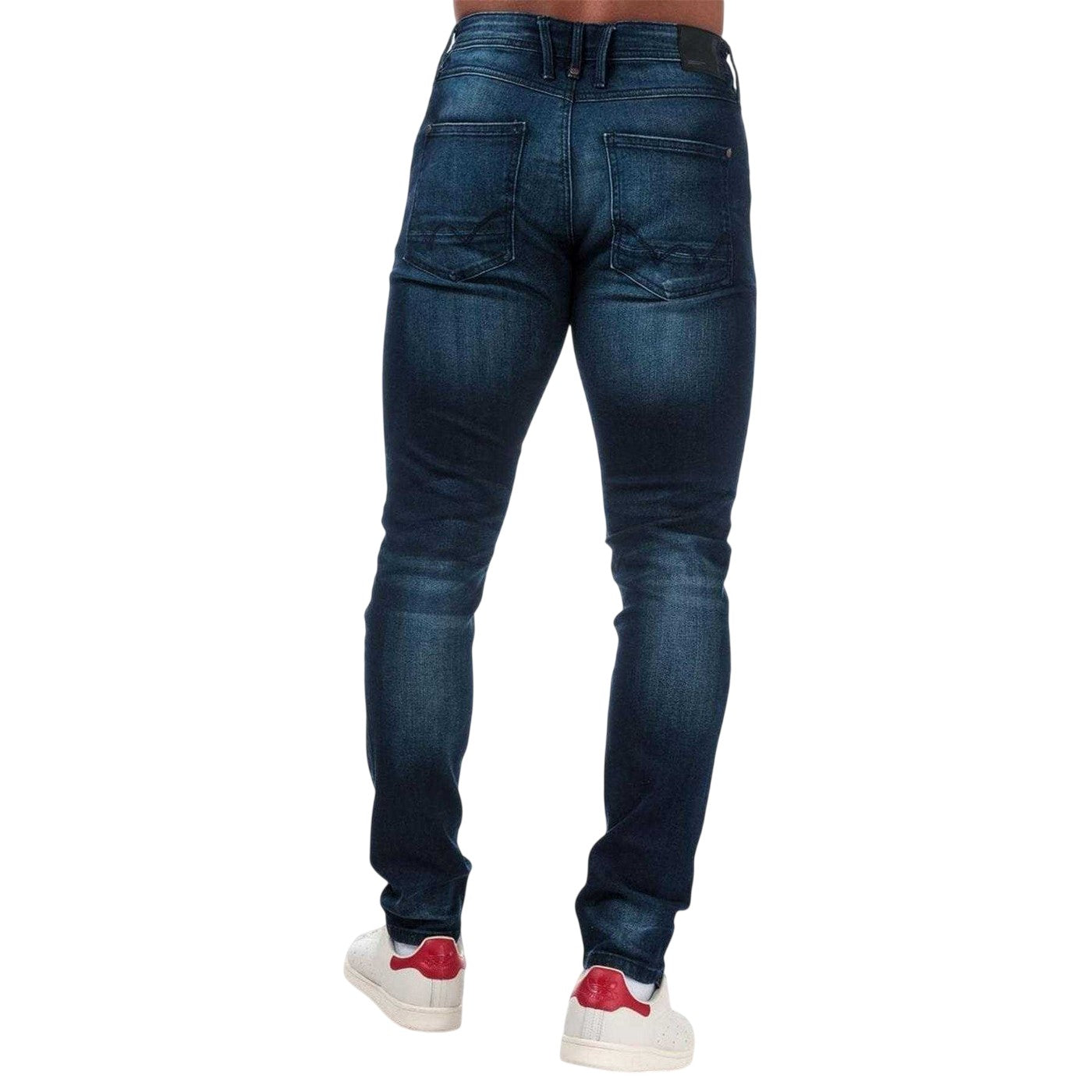 Dark Blue - Back - Duck and Cover Mens Maylead Slim Jeans