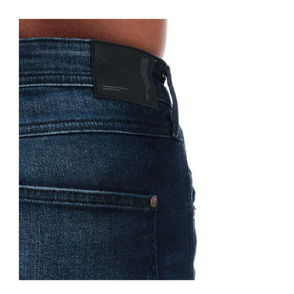 Dark Blue - Side - Duck and Cover Mens Maylead Slim Jeans