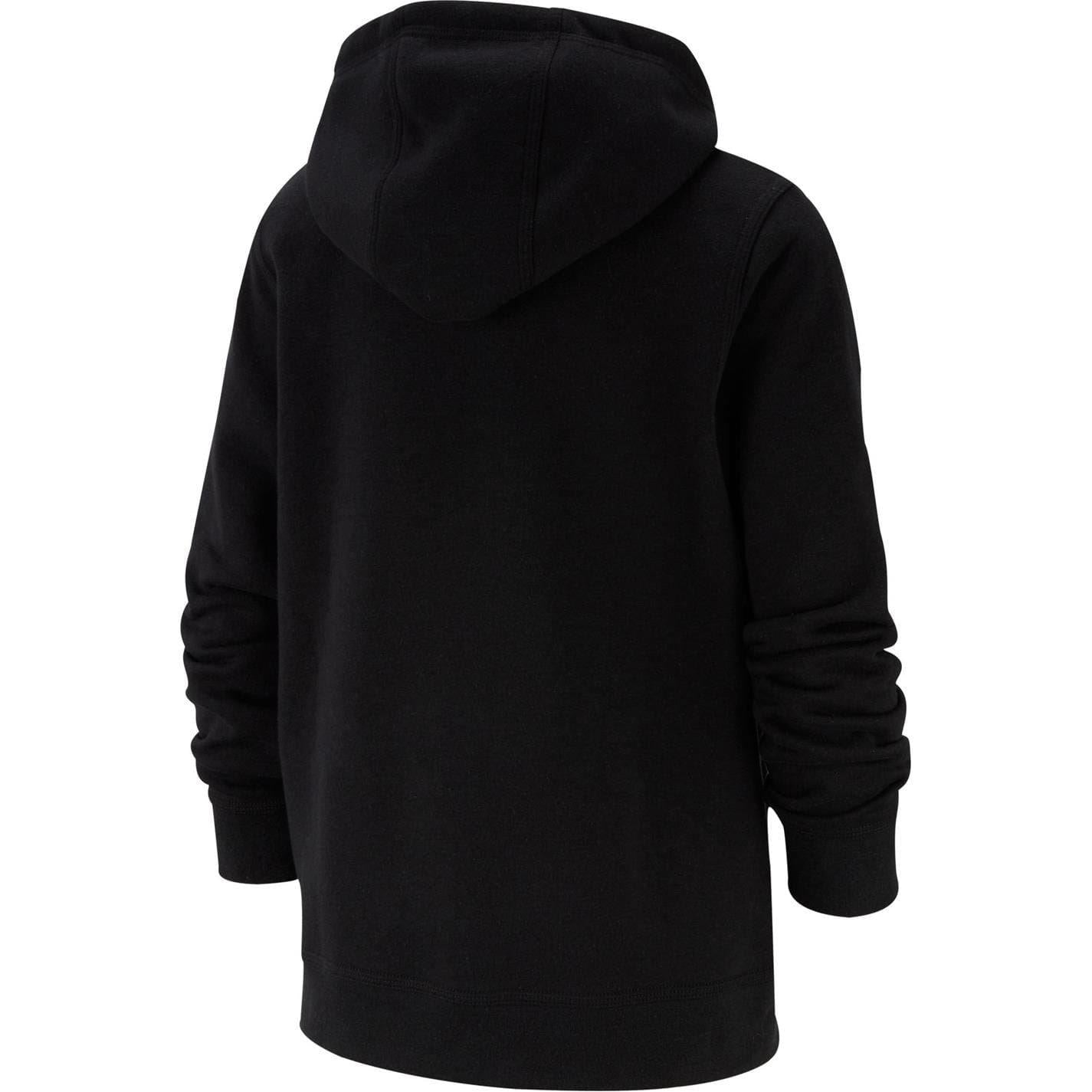 Black - Back - Nike Childrens-Kids Full Zip Hoodie
