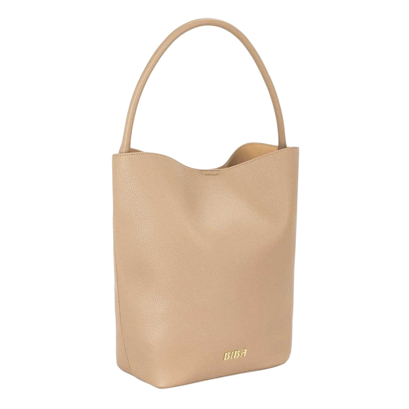 Brown - Back - Biba Logo Everyday Bucket Bag