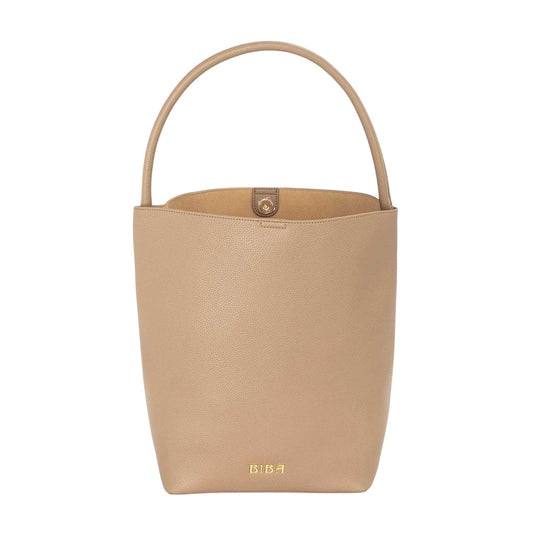 Brown - Front - Biba Logo Everyday Bucket Bag