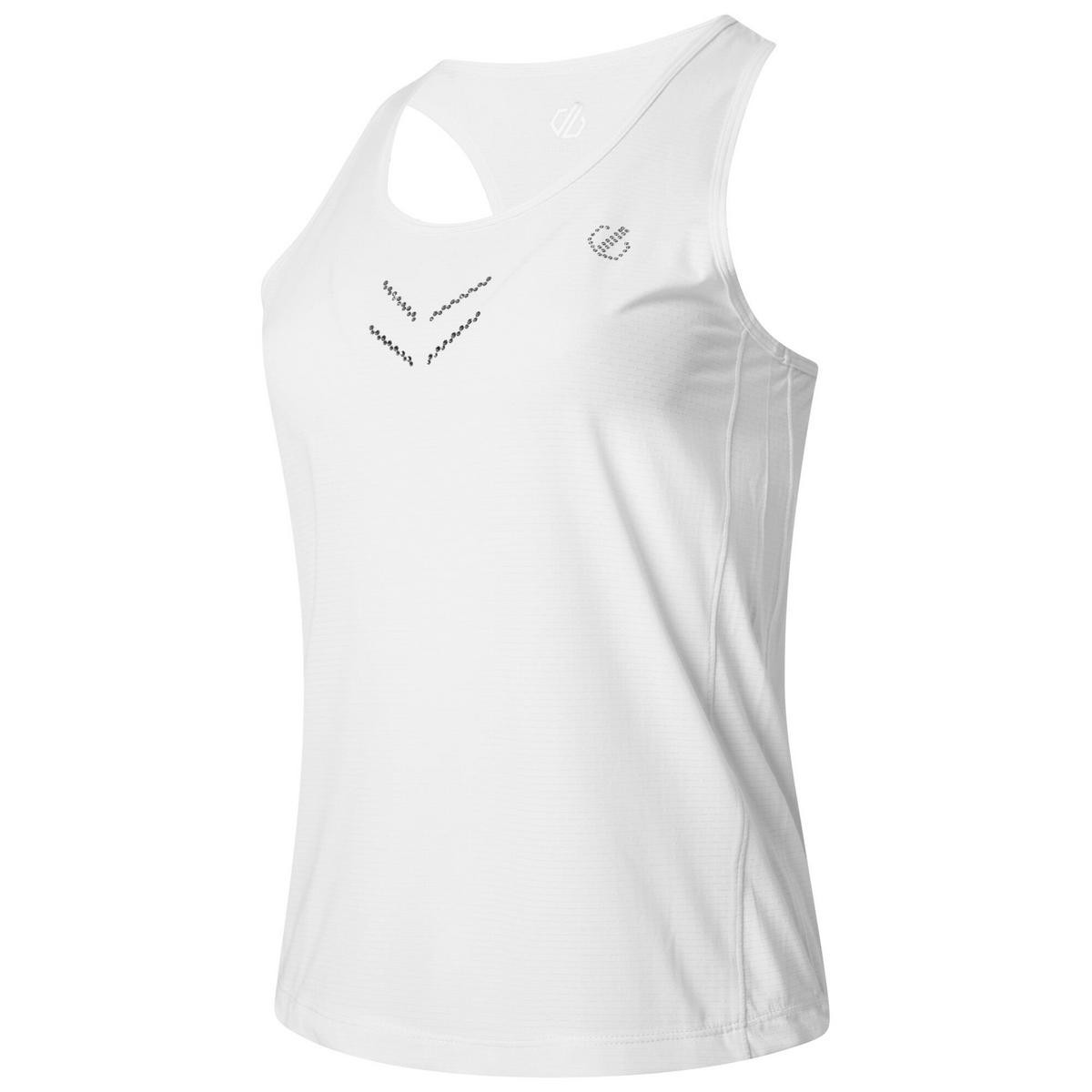 White - Side - Dare 2B Womens-Ladies Crystallise Tank Top