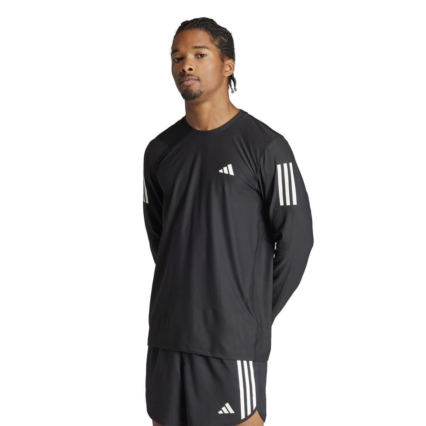 Black - Side - Adidas Mens Own The Run Top