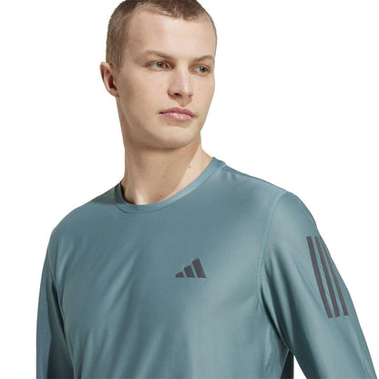 Teal - Side - Adidas Mens Own The Run Top