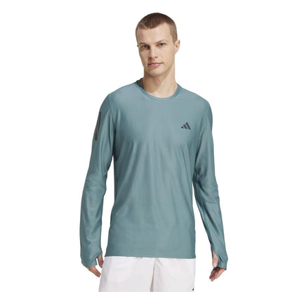 Teal - Lifestyle - Adidas Mens Own The Run Top