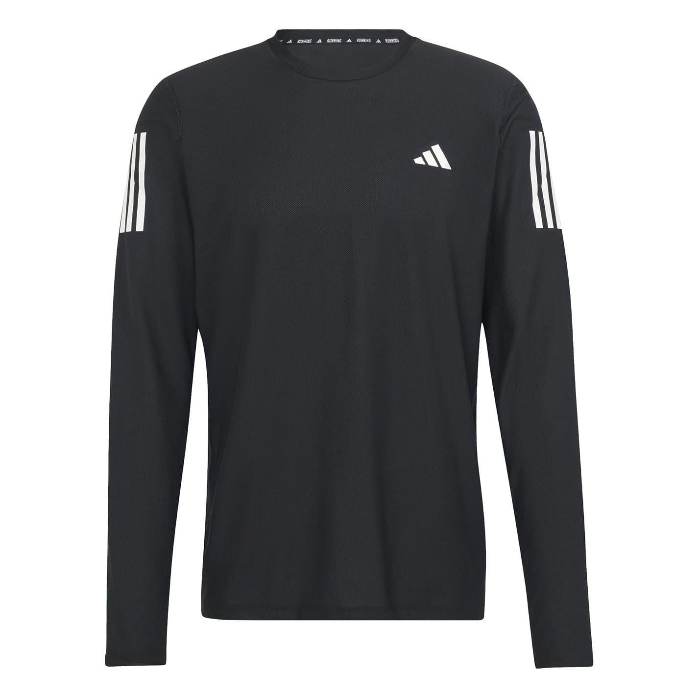 Black - Front - Adidas Mens Own The Run Top