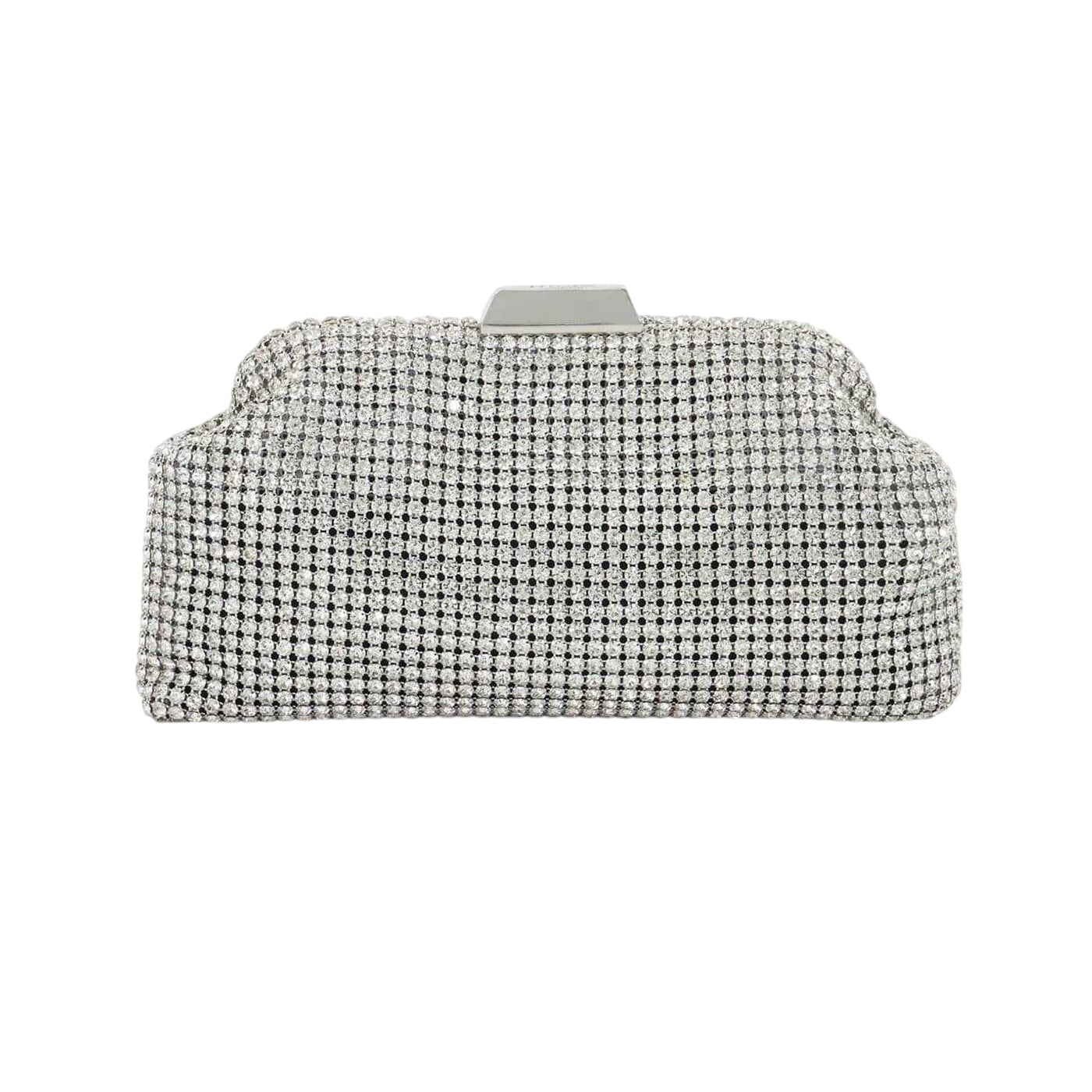 Silver Metallic - Back - Dune London Blingish Metallic Clutch Bag