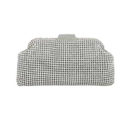 Silver Metallic - Back - Dune London Blingish Metallic Clutch Bag